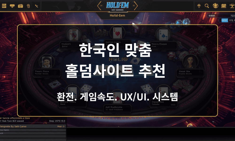 홀덤사이트 순위안내